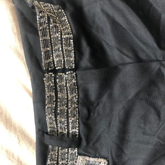 Black and Silver Beaded 90's flare pants - Picture 7 of 7